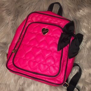 Hot Pink Betsey Johnson small backpack